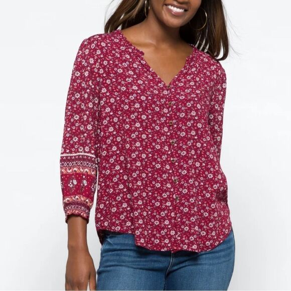 MASON & BELLE
Tierra Smocked Sleeve Woven Top‎ Off White L Stitch Fix Nwt - Picture 3 of 7